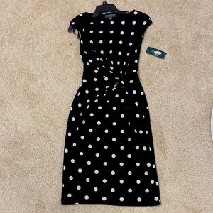 ralph lauren polka dot dress NWT